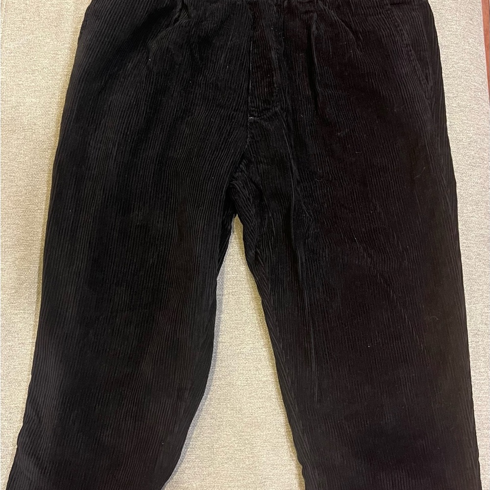 Zara Black Corduroy Trousers